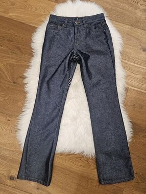 Vintage Mid Rise Dark Wash Straight Leg Jeans